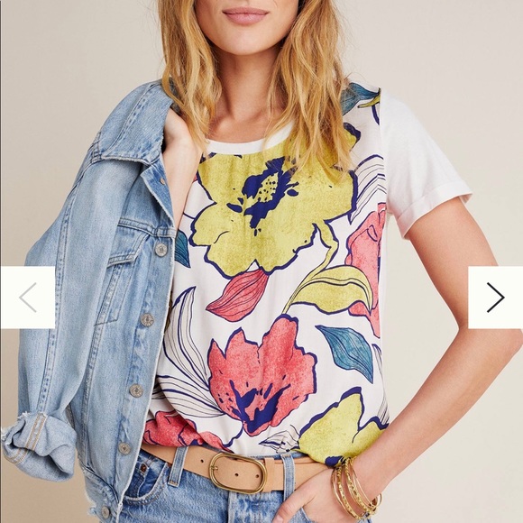By Anthropologie Floria printed shirt 👚 - Picture 2 of 6